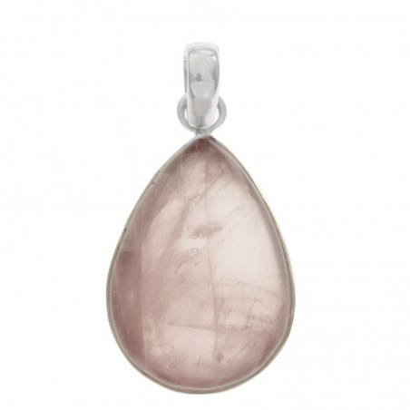 Colgante cuarzo rosa Plata de Ley 925