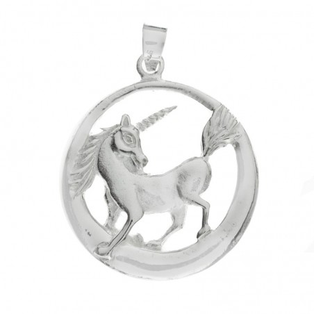 Colgante unicornio Plata de Ley 925