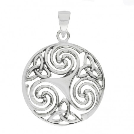 Colgante trisquel con triquetas Plata de Ley 925