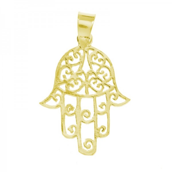 Colgante mano de Fátima bañada en Oro