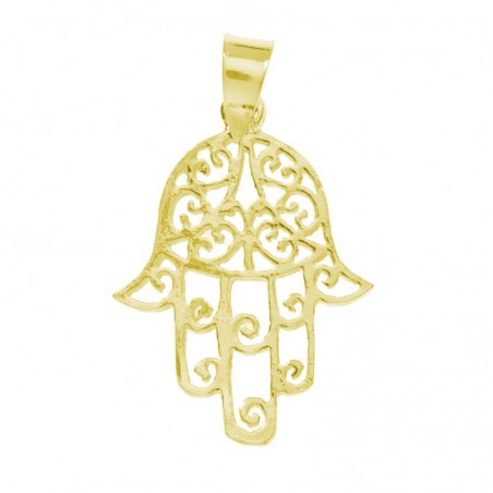 Colgante mano de Fátima bañada en Oro