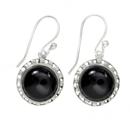 Pendientes con ónix o turquesa Plata de Ley