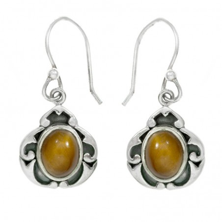 Pendientes ojo de tigre o labradorita Plata de Ley 925 - Karissma