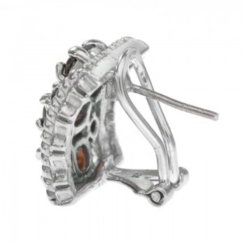 Pendientes vintage con granates Plata de Ley 2