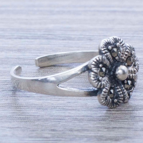 Anillo flor cinco pétalos Plata de Ley 925