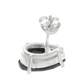 Pendientes gota facetada Plata de Ley 925 2