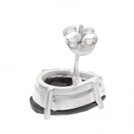 Pendientes gota facetada Plata de Ley 925