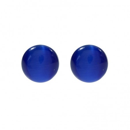 Pendientes ojo de gato azul Plata de Ley 925