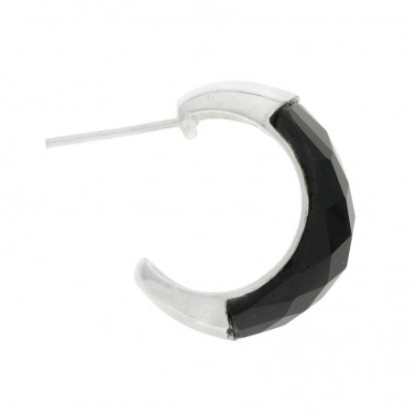 Pendientes ónix facetado Plata de Ley 925