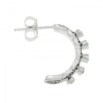 Pendientes marquesita media caña Plata de Ley 925 2