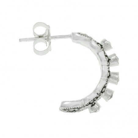 Pendientes marquesita media caña Plata de Ley 925