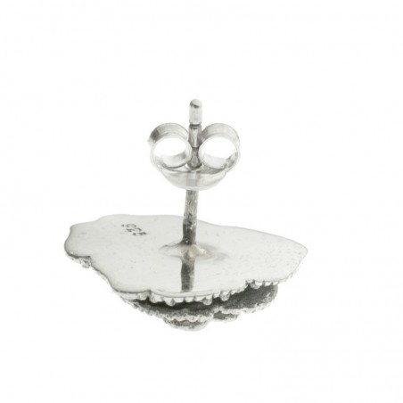 Pendientes flor con marquesita Plata de Ley 925