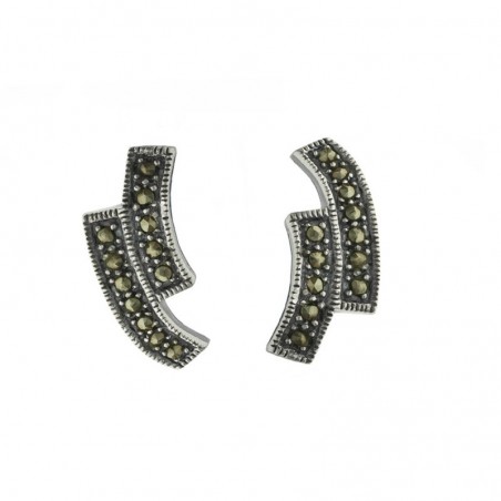 Pendientes marquesita doble Plata de Ley 925