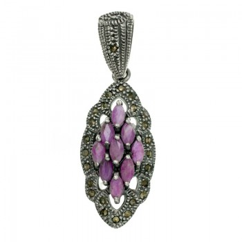 Colgante vintage rombo Plata de Ley 925