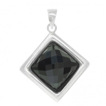 Colgante cuadrado ónix Plata de Ley 925