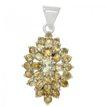 Colgante monocolor de piedras preciosas Plata de Ley 925