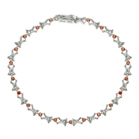 Pulsera eslabón tulipán Plata de Ley