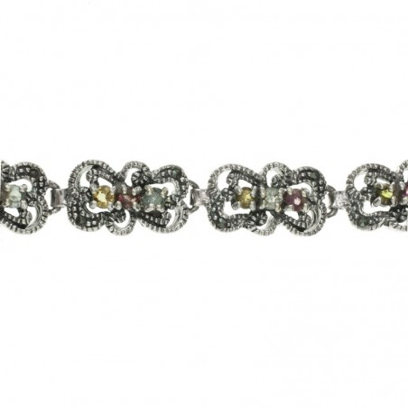 Pulsera vintage turmalina Plata de Ley