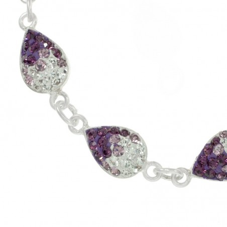 Pulsera gotas degradé Plata de Ley