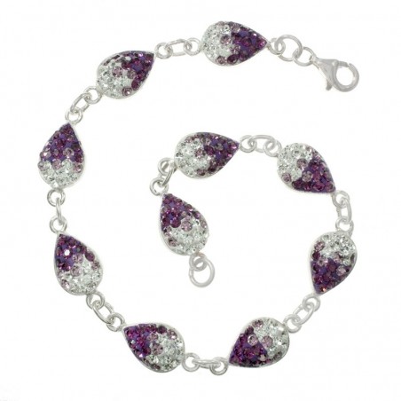 Pulsera gotas degradé Plata de Ley