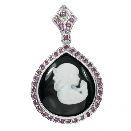 Colgante camafeo gota Plata de Ley 925