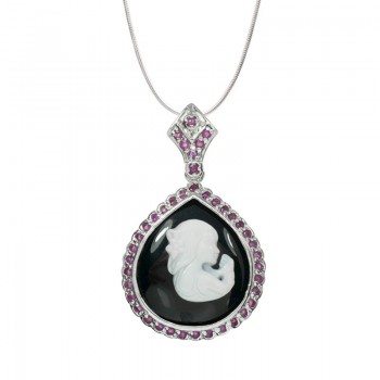 Collar gota esmeralda Plata de Ley 925