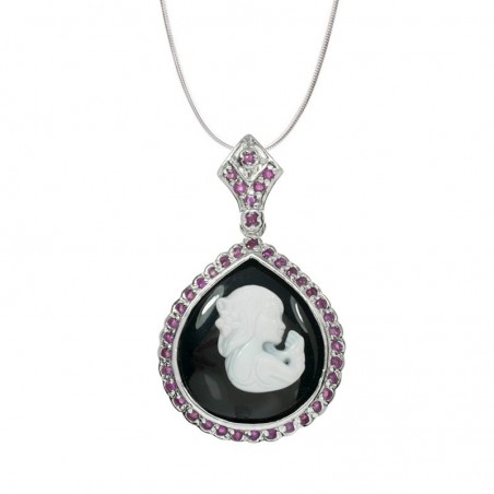 Collar gota esmeralda Plata de Ley 925