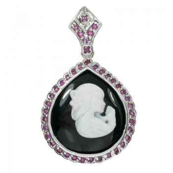 Collar gota esmeralda Plata de Ley 925 2