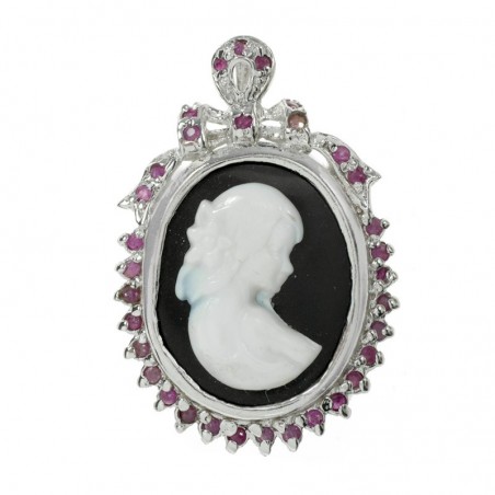 Colgante camafeo óvalo Plata de Ley 925