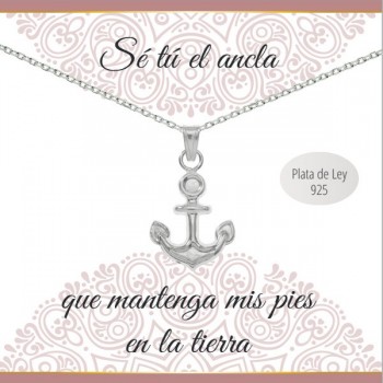 Collar con mensaje ancla electroforma