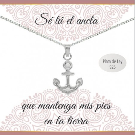 Collar con mensaje ancla electroforma