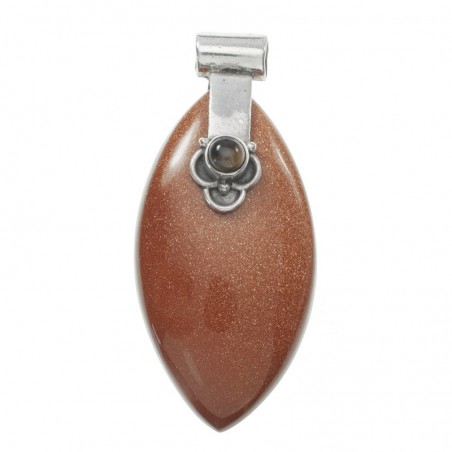 Colgante de goldstone fabricado en Plata de Ley 925 - Karissma