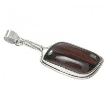 Colgante étnico vertical ágata Plata de Ley - Karissma 2