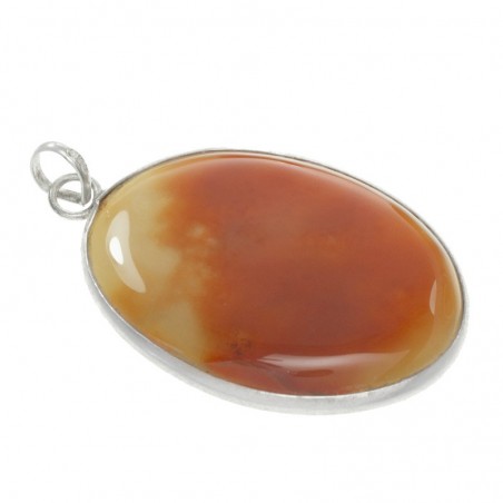 Colgante XL ágata cornalina Plata de Ley