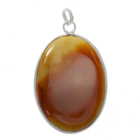 Colgante XL ágata cornalina Plata de Ley