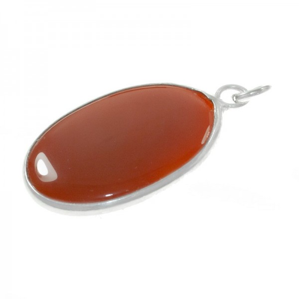 Colgante ágata cornalina Plata de Ley