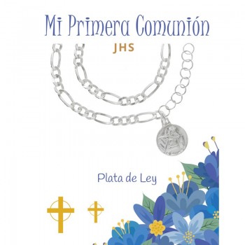 Pulsera Primera Comunión medalla ángel Plata de Ley| Karissma 2