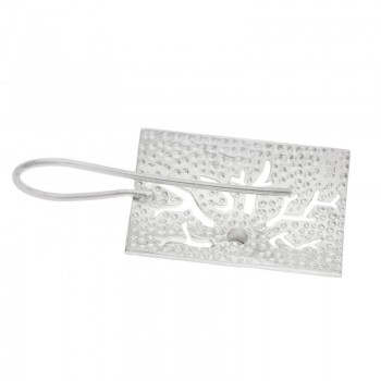 Pendientes rectángulo calado Plata de Ley 2