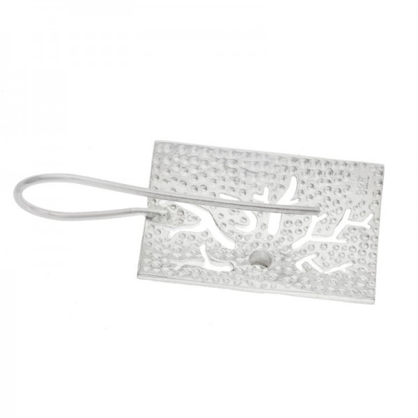 Pendientes rectángulo calado Plata de Ley