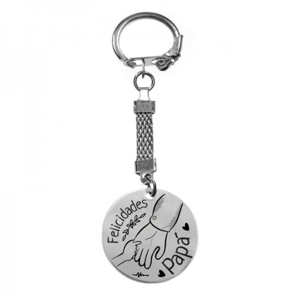 Llavero día del Padre fabricado en acero inoxidable