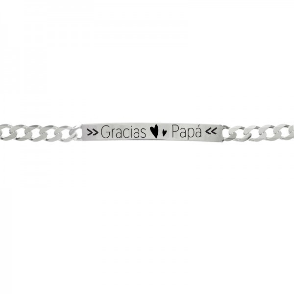 Pulsera esclava Gracias Papá Plata de Ley 925 | Karissma