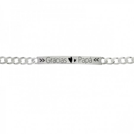Pulsera esclava Gracias Papá Plata de Ley 925 | Karissma