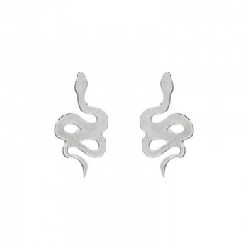 Pendientes serpiente enrollada Plata de Ley - Karissma