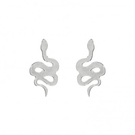 Pendientes serpiente enrollada Plata de Ley - Karissma