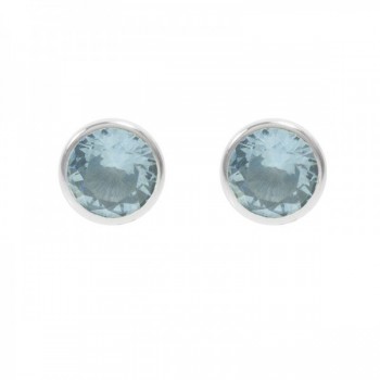 Pendientes bebé circonita con cierre rosca Plata de Ley - Karissma 2