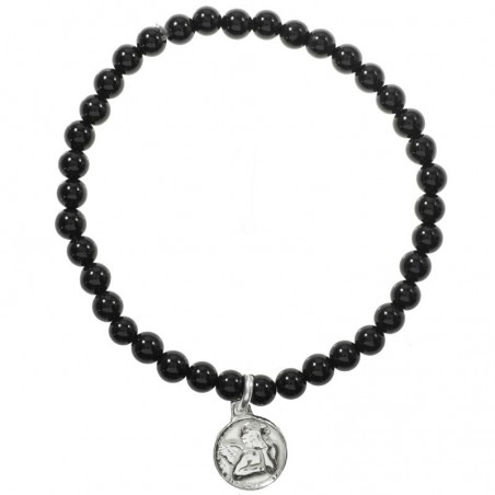 Pulsera piedra natural con medalla Primera Comunión | Karissma