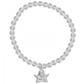 Pulsera piedra natural con ángel Primera Comunión | Karissma