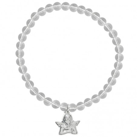 Pulsera piedra natural con ángel Primera Comunión | Karissma