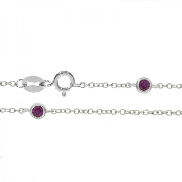 Collar 9 circonitas Plata de Ley - Karissma