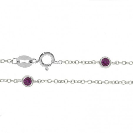 Collar 9 circonitas Plata de Ley - Karissma